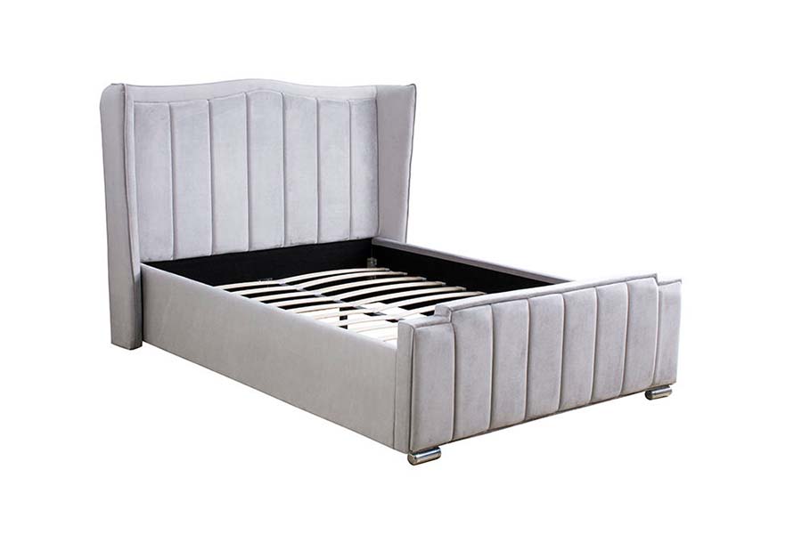 Letto imbottito imbottito in velluto di qualità 1562