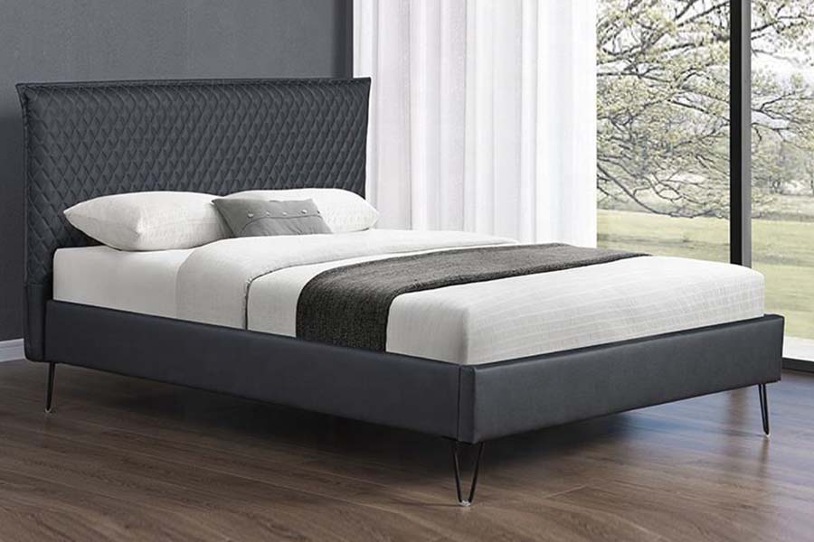1664 Letto Bett in pelle Letto imbottito in stile moderno
