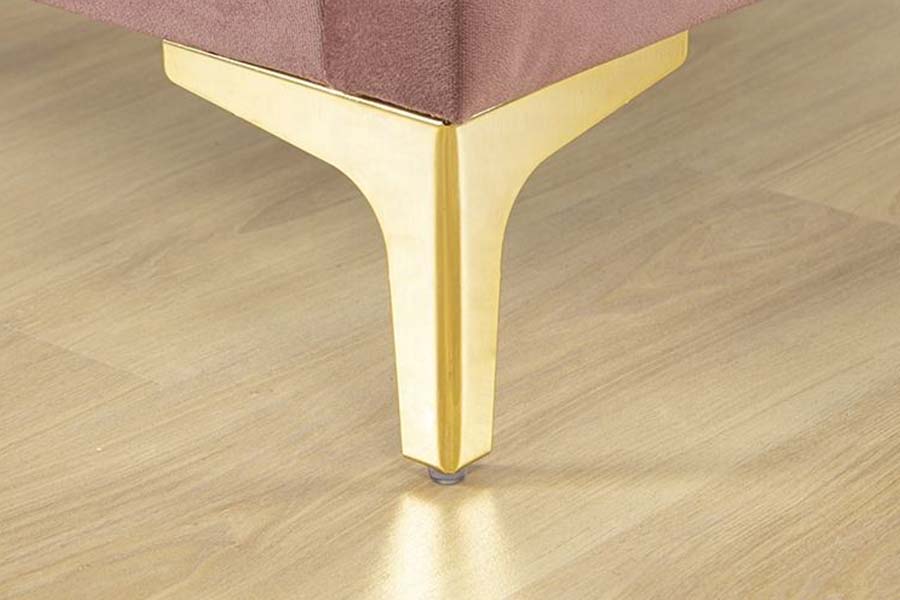1655 Letto imbottito con piattaforma in tessuto di lino rosa
