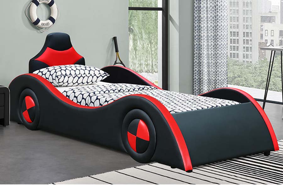 1510 Letti per auto dalla forma fresca per letti in pelle per bambini