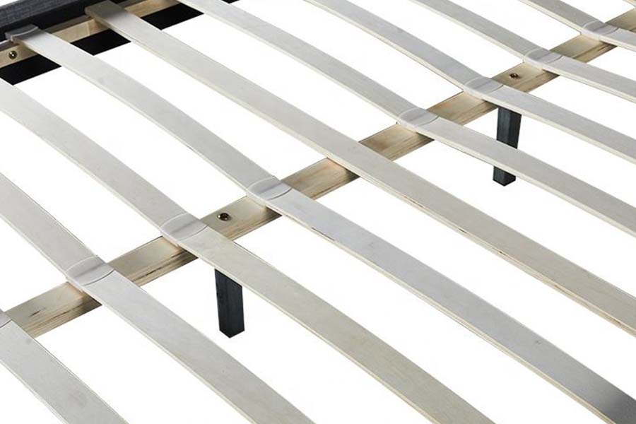 1509 Letto imbottito in lino di legno di alta qualità