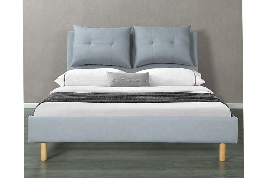 1503 Letto imbottito dal design moderno con struttura in MDF in stile MDF