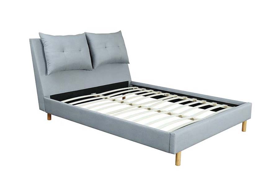 1503 Letto imbottito dal design moderno con struttura in MDF in stile MDF