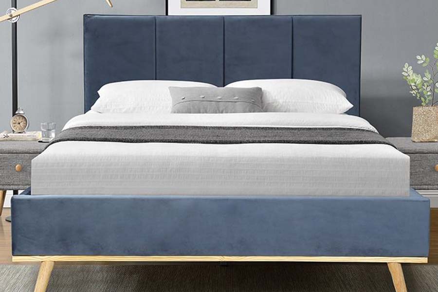 1495 Letto matrimoniale in tessuto Letto imbottito con struttura resistente