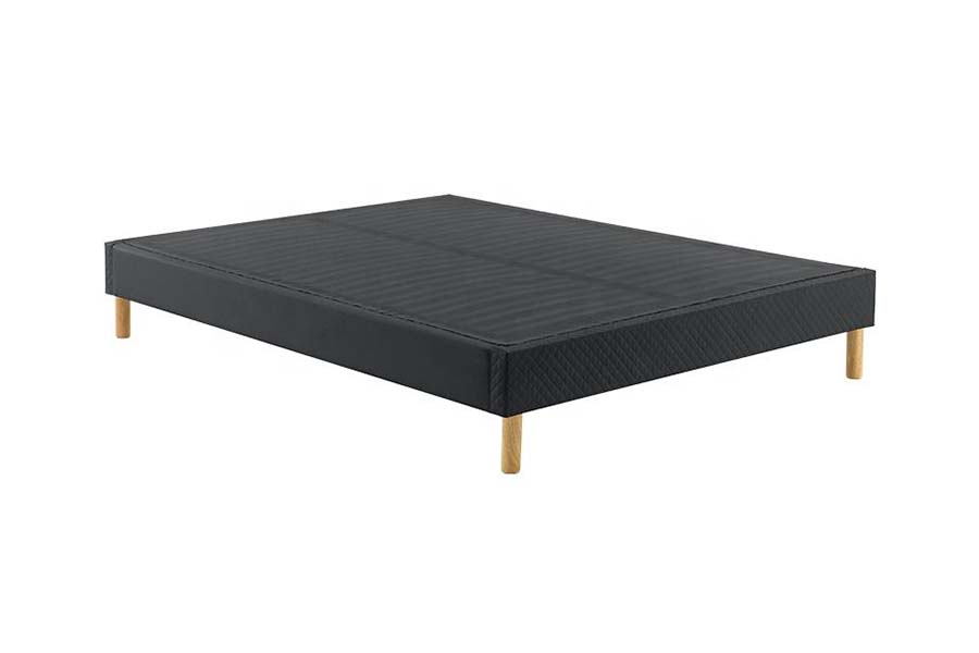 1469 Letto alto con letto imbottito in tessuto PU