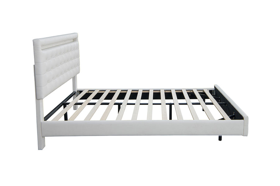 4209 Telaio letto imbottito a LED regolabile king-size