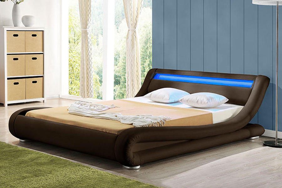 Letto imbottito moderno in tessuto 1881