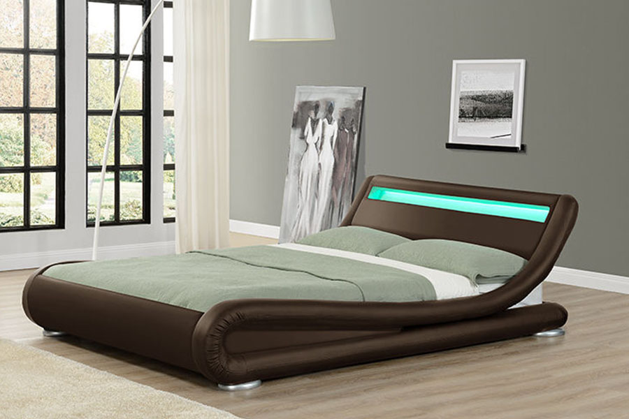 Letto imbottito moderno in tessuto 1881