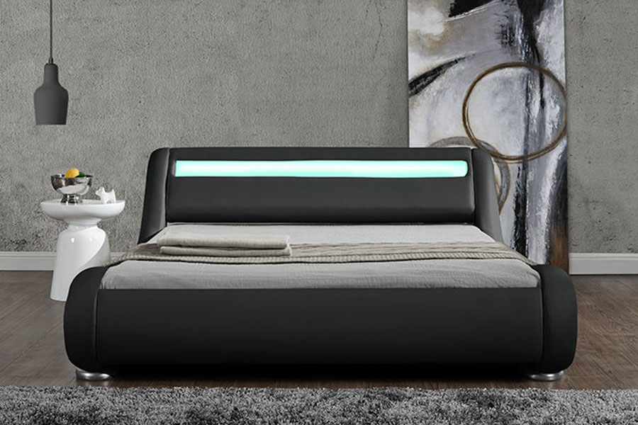 Letto imbottito moderno in tessuto 1881