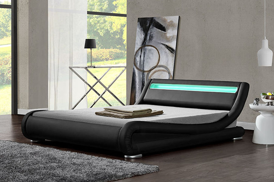 Letto imbottito moderno in tessuto 1881
