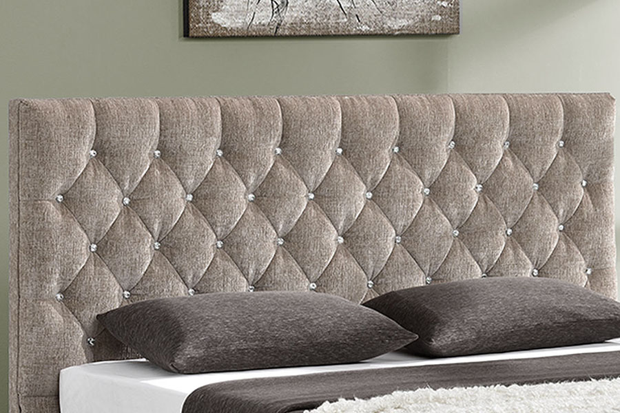 1151G Struttura letto capitonné con contenitore king size in velluto di lusso