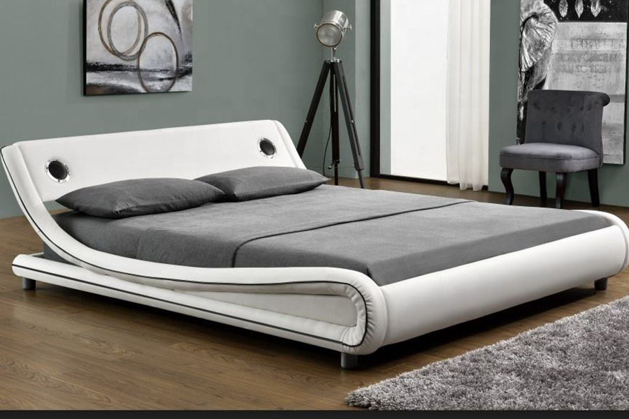 1140S Altoparlante musicale con ascensore a gas Struttura letto in pelle sintetica