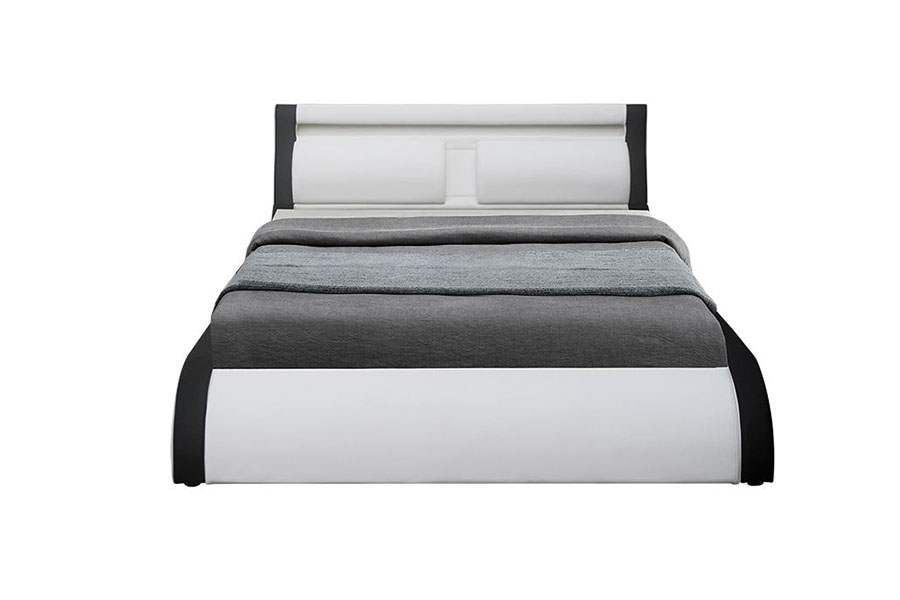 1175-1G Cuscino morbido letto in pelle PU con sollevamento a gas a LED