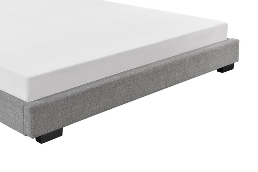 1159A Letto imbottito King Queen con struttura in legno massello di lino