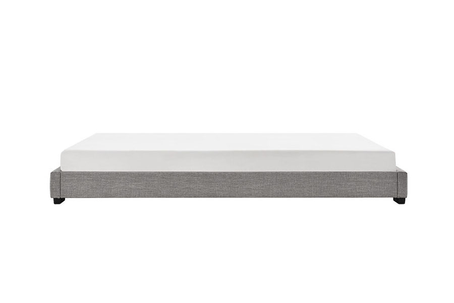 1159A Letto imbottito King Queen con struttura in legno massello di lino