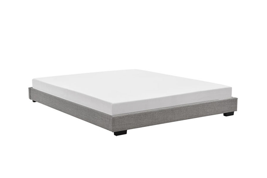1159A Letto imbottito King Queen con struttura in legno massello di lino