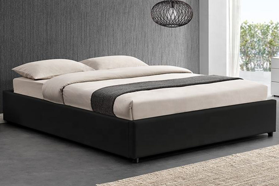 1155G Struttura del letto contenitore con ascensore a gas moderno in ecopelle per hotel