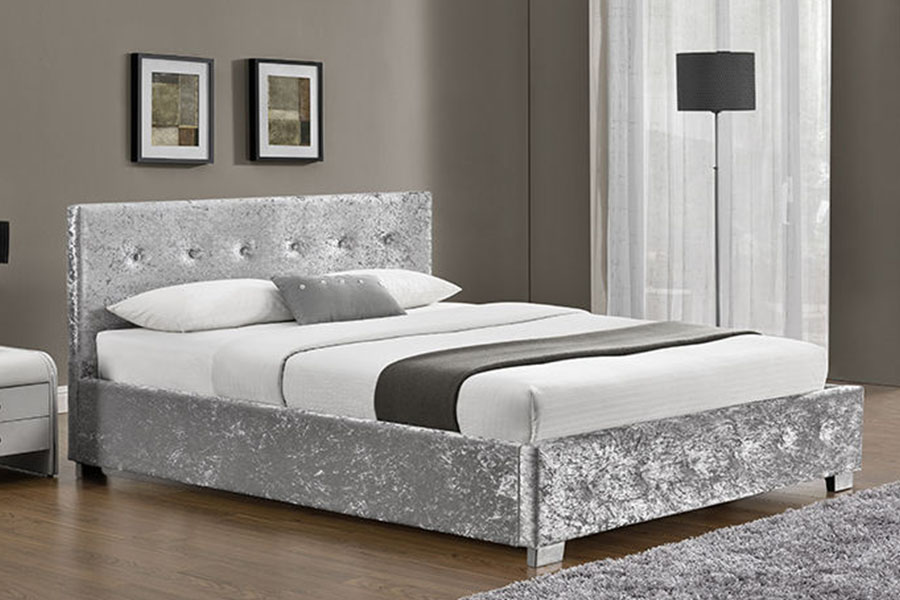 1191G Struttura letto contenitore imbottito king-size ottomano in tessuto