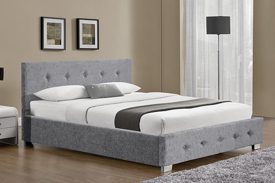 1191G Struttura letto contenitore imbottito king-size ottomano in tessuto