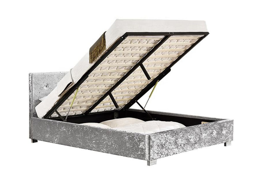 1191G Struttura letto contenitore imbottito king-size ottomano in tessuto