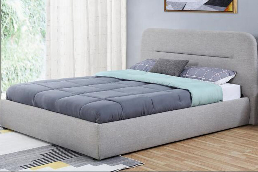 1388G Telaio per letto imbottito imbottito King in tessuto LED concavo-ravine con ascensore a gas
