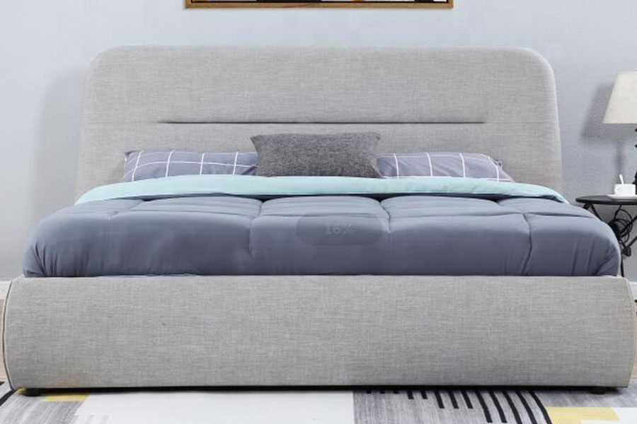 1388G Telaio per letto imbottito imbottito King in tessuto LED concavo-ravine con ascensore a gas
