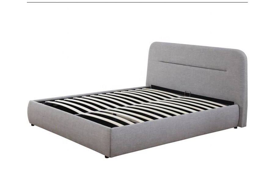 1388G Telaio per letto imbottito imbottito King in tessuto LED concavo-ravine con ascensore a gas